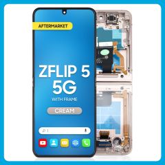 Samsung Z Flip 5 5G Inner LCD With Touch + Frame Cream (Aftermarket OLED)