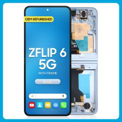 Samsung Z Flip 6 5G Inner LCD With Touch + Frame Blue (Refurbished OLED)